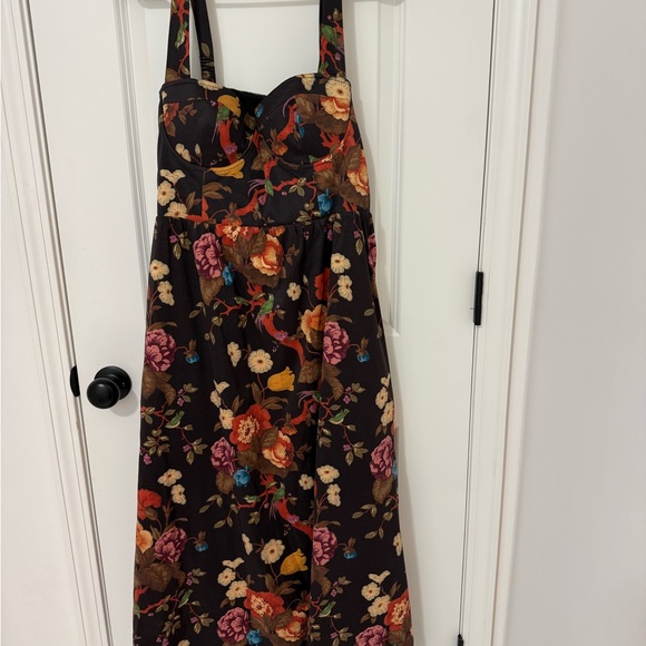 Tuckernuck Floral Midi Dress | Bustier Bodice | Size 14 - Picture 2 of 4